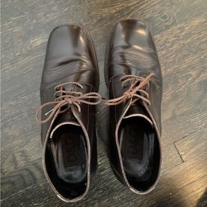 D&G Dolce and Gabana Men's Brown Leather Dress Shoes